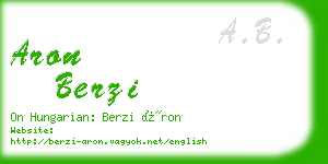 aron berzi business card